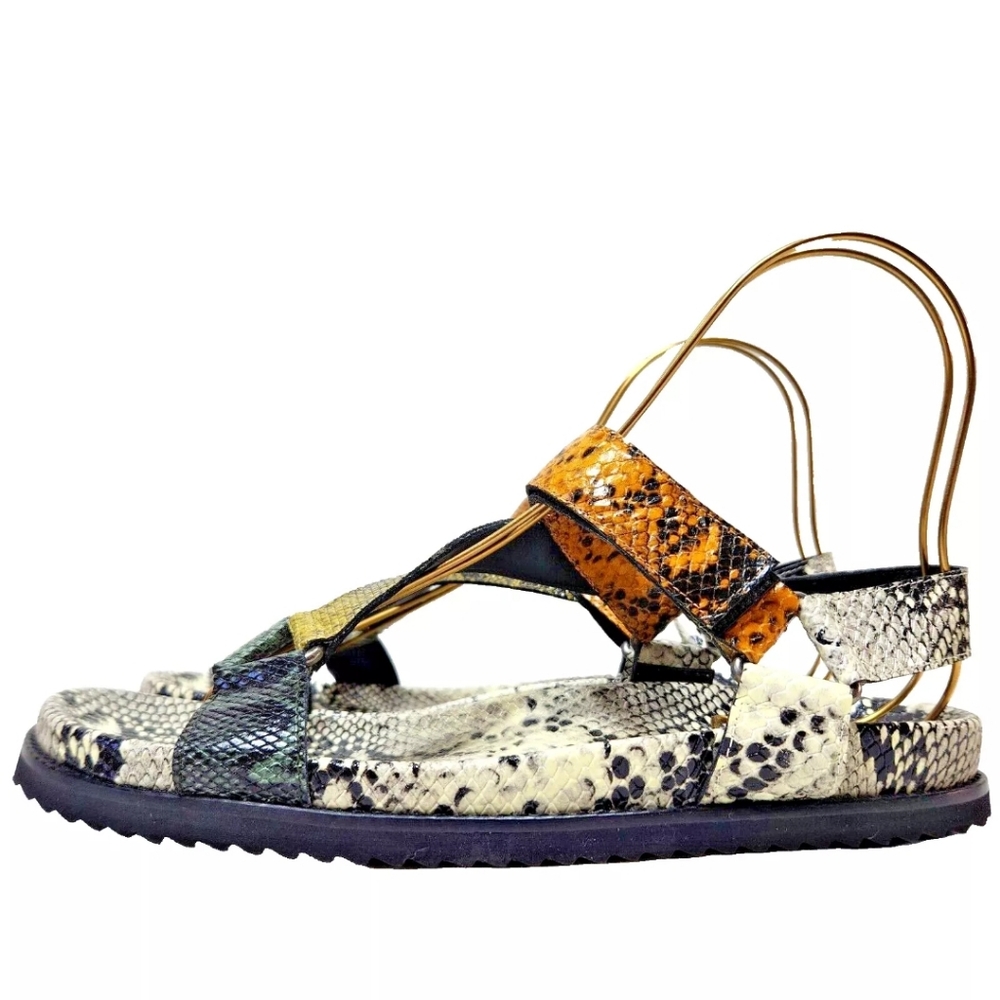 FREDA SALVADOR Adair Shiny Python Sandals NEW $425 Sz 10 Anthropologie Exclusive - Picture 6 of 13